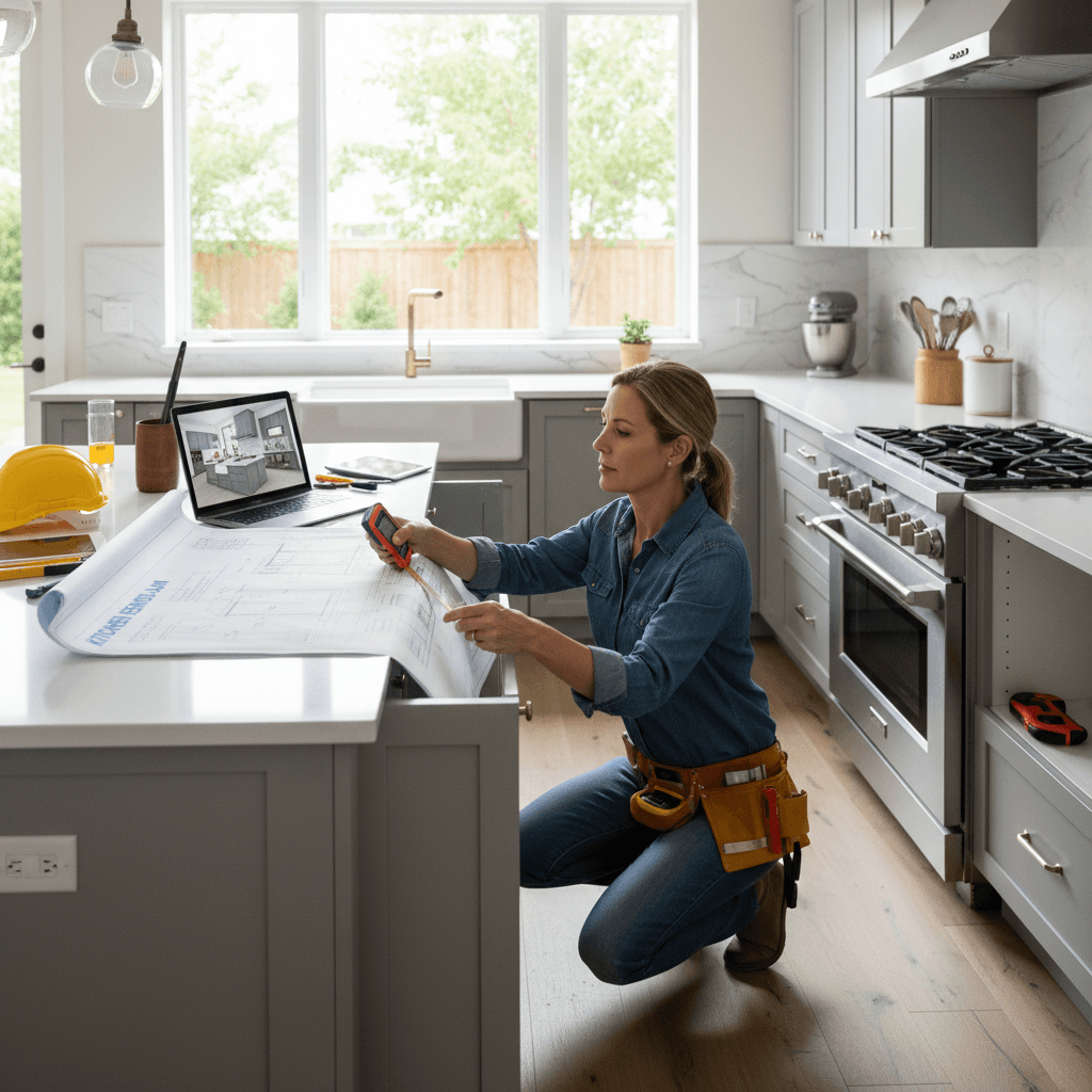 Home remodeling contractor planning renovation project